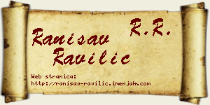 Ranisav Ravilić vizit kartica